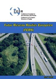 'Futur rÃ©seau routier europÃ©en' (FERN) - CEDR