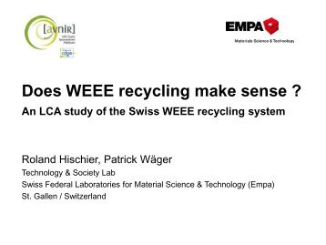 Does WEEE recycling make sense from an environmental ... - avniR