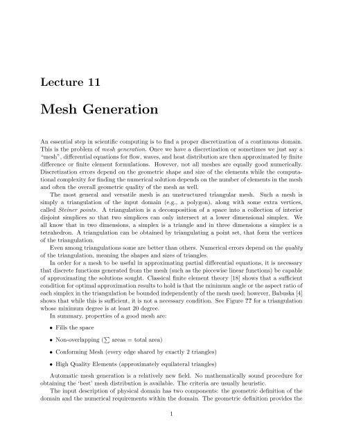 Mesh Generation