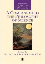 BLACKWELL COMPANIONS. NEWTON-SMITH, William H. (org). Philosophy of Science