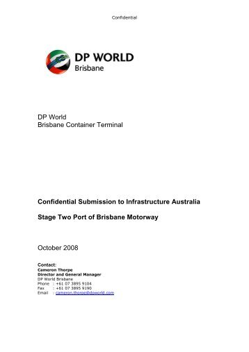 081014 DP World Submission _2 - Infrastructure Australia