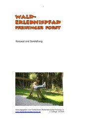 Der Walderlebnispfad im Freisinger Forst - Walderlebnispfad Freising
