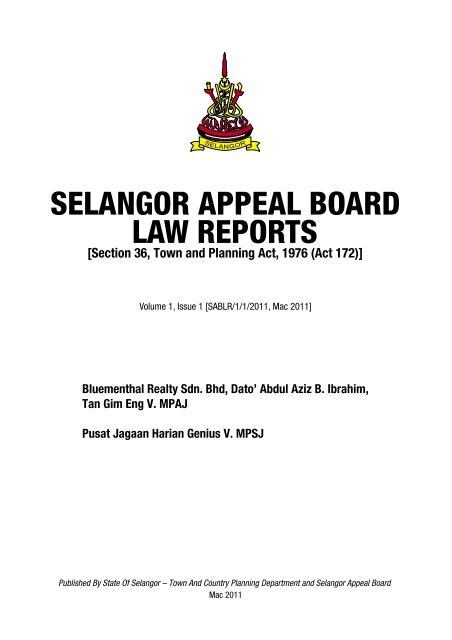 Selangor Appeal Board Issue1 - JPBD Selangor