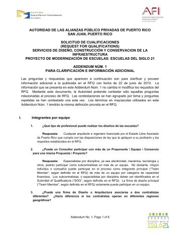 (Q&A) â RFQ Escuelas para el Siglo 21 Bajar en formato PDF