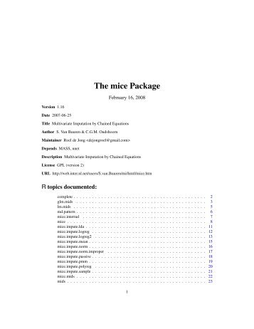 The mice Package