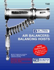 AIR BALANCERS- BALANCING HOISTS - Tri-Motion Industries Inc.