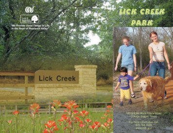 Lick Creek Park brochure - MountainBikeTx.com
