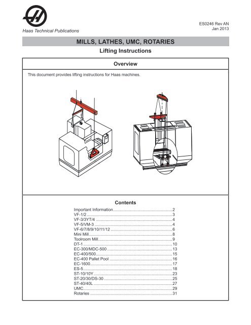 Haas lifting instruction_lathe and mill
