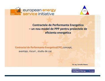 Contractele de Performanta Energetica â un nou ... - Achizitii publice