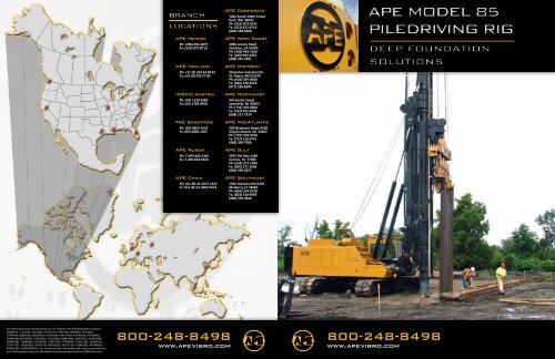 APE DHJ-85 Piling Rig Brochure - American Piledriving Equipment