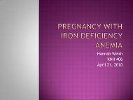 Pregnancy with Iron Deficiency Anemia - Medical Nutrition Therapy ...