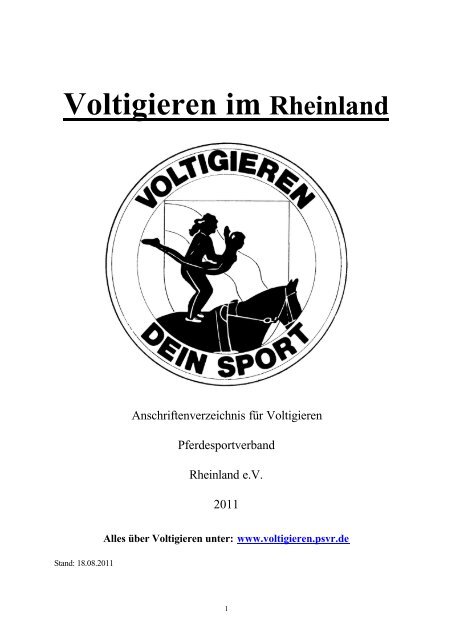 5.1. Richterliste Voltigieren - Voltigieren Rheinland ...