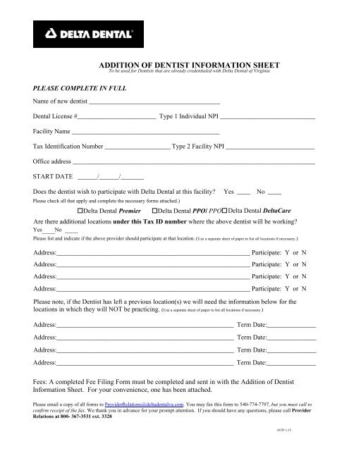 Dental Charting Practice Sheets