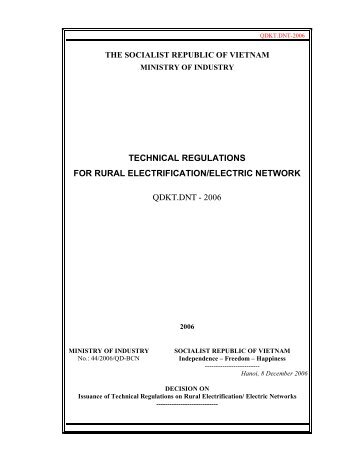 Technical Standards For Electrical Materials and Construction ...