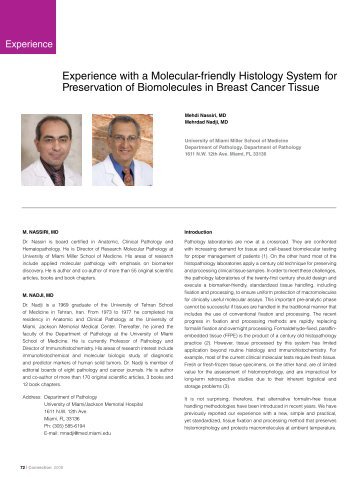 Experience with a Molecular-friendly Histology System for ... - Dako