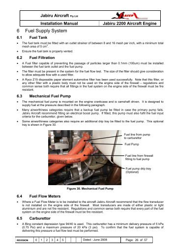 6 Fuel Supply System - Jabiru