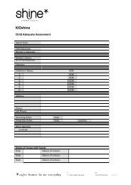 Child Advocate Assessment Form