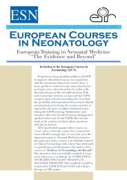 European Courses in Neonatology