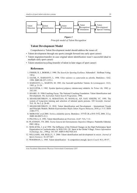 acta facultatis educationis physicae universitatis comenianae