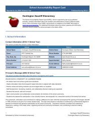School Accountability Report Card Huntington Seacliff Elementary