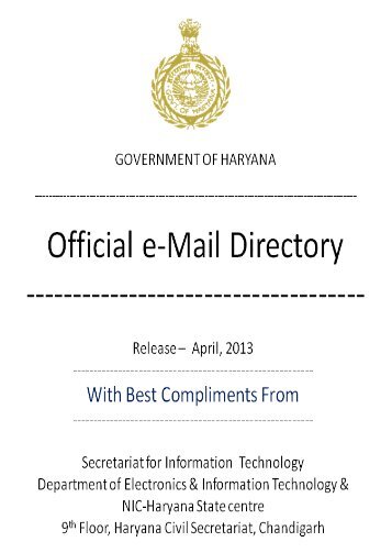 Government of Haryana Official Email Directory