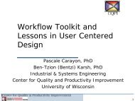 Workflow Toolkit and Lessons in User Centered Design