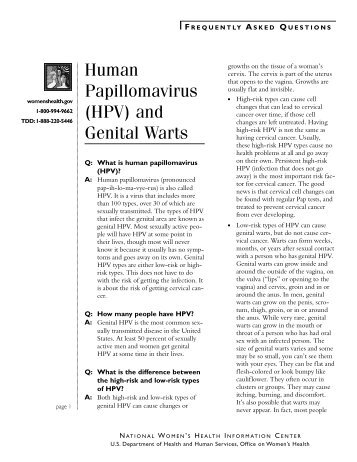 Human Papillomavirus (HPV) and Genital Warts