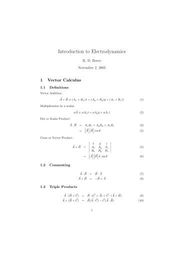 Introduction to Electrodynamics - HEP