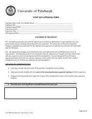 Self Appraisal Form (PDF) - University of Pittsburgh
