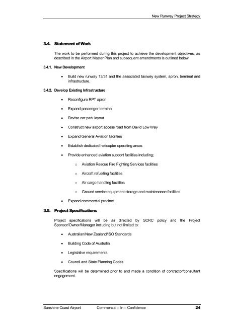 Business Case for the SunShine CoaSt airport Master Plan