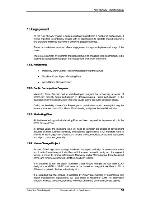 Business Case for the SunShine CoaSt airport Master Plan