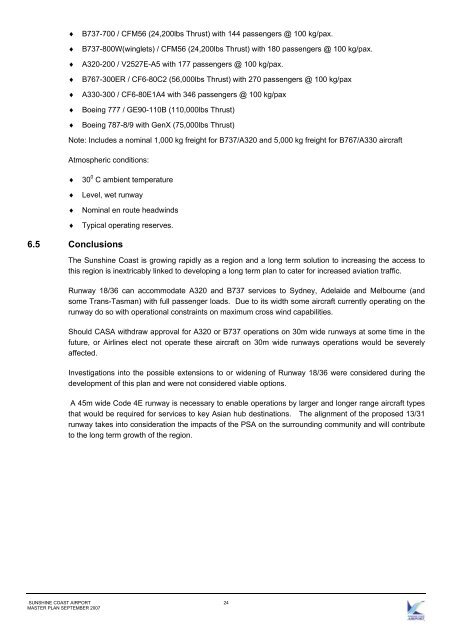 Business Case for the SunShine CoaSt airport Master Plan