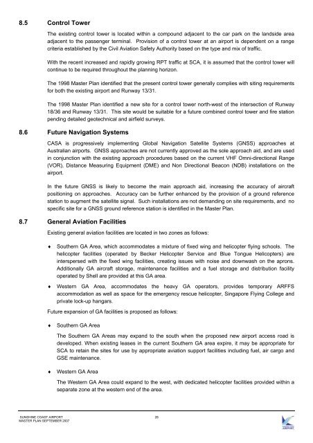 Business Case for the SunShine CoaSt airport Master Plan