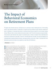 The Impact of Behavioral Economics on Retirement Plans