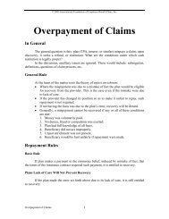 Overpayment of Claims - International Foundation of Employee ...