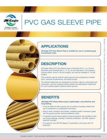 PVC GAS SLEEVE PIPE - JM Eagle