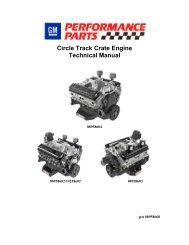 Circle Track Crate Engine Technical Manual - Chevrolet Performance