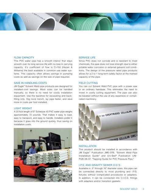 Solvent Weld (Plumbing Irrigation) Product Brochure - JM Eagle