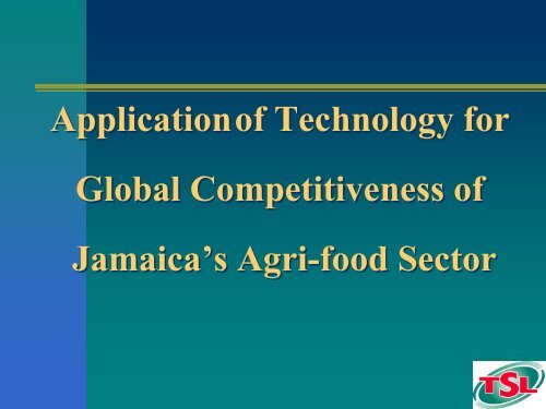 Review of the agricultural sector in jamaica - Knowledge Society ...