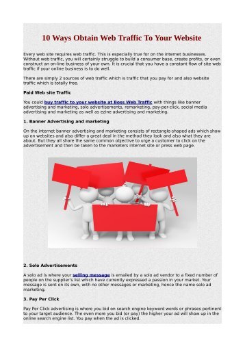10 Ways Obtain Web Traffic To Your Website