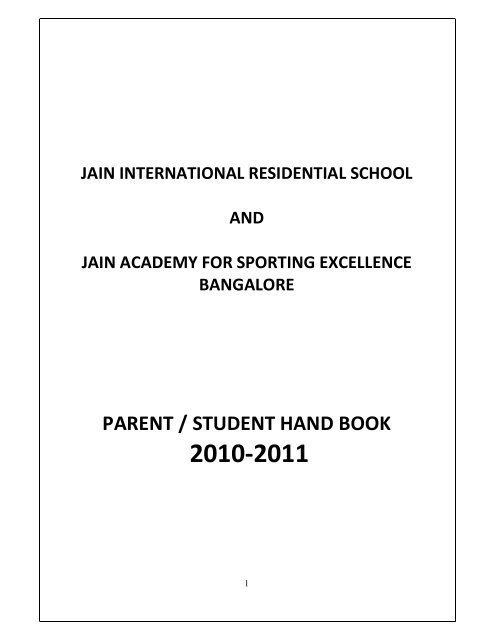 2010‐2011 - Jain International Residential School