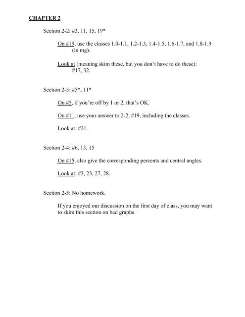 MATH 119 HW #1: CHAPTERS 1-4 - Kkuniyuk.com