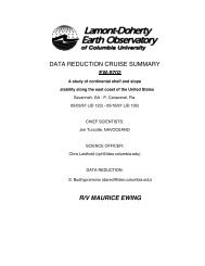 data reduction cruise summary r/v maurice ewing - Marine ...