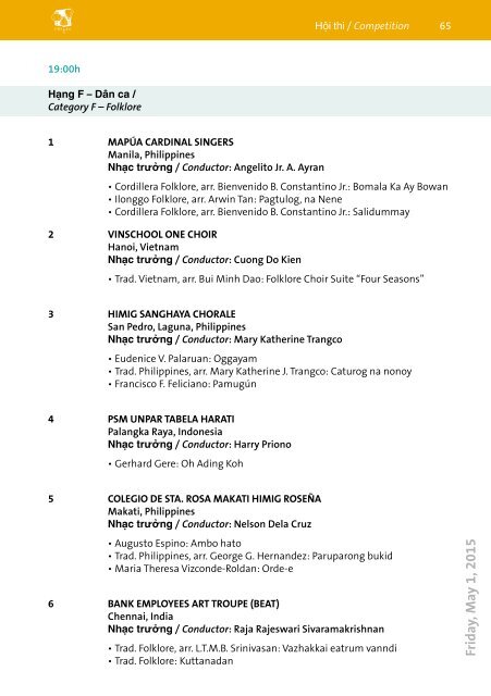 Hoi An 2015 - Program Book