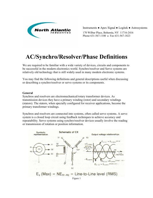 AC/Synchro/Resolver/Phase Definitions from ... - MB Electronique