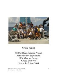Cruise Report - Marine Geoscience Data System