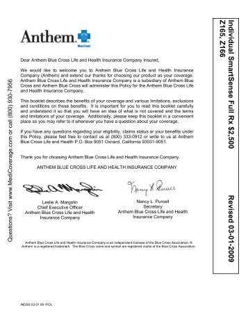 Anthem CA Smartsense Full Rx 2500 - Medicoverage