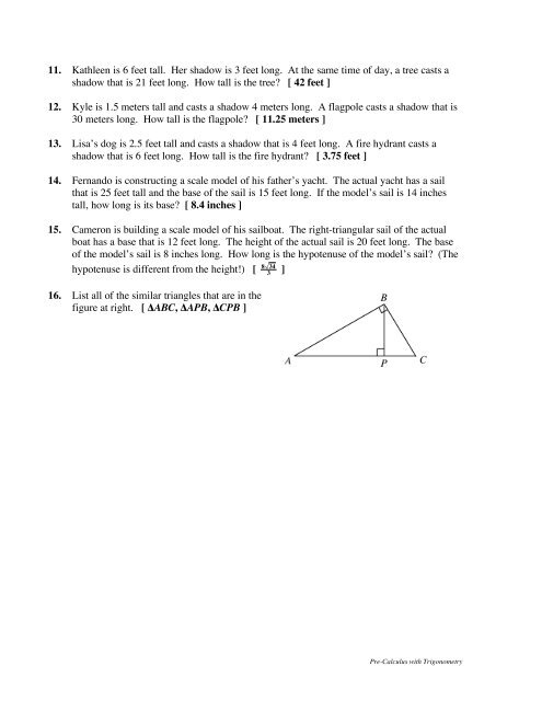 Precalculus Skill Builders Vol 1 Solutions