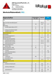 Eigenschaften Werkstoffdatenblatt: PES - Khp-kunststoffe.de