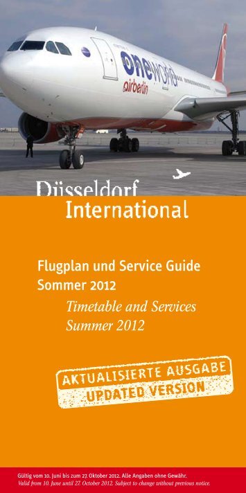 Flugplan und Service Guide Sommer 2012 - Flughafen Düsseldorf ...